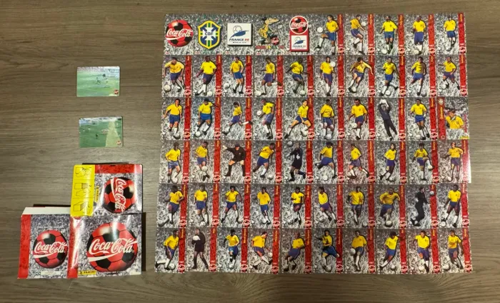 Colecao futcards coca cola copa América 97 completa com holográficos e caixa