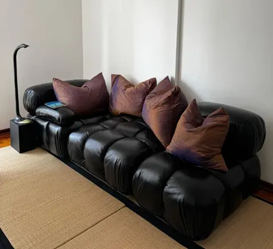 Sofá modular de couro