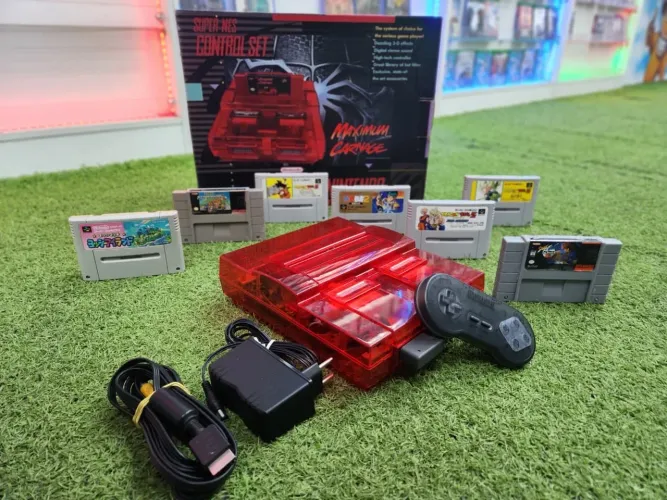 Super nintendo  red com vários jogos originais 