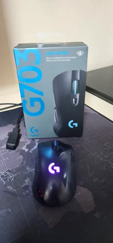 Mouse Logitech G703 Hero Sem Fio RGB Lightsync