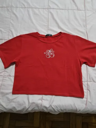 Camiseta croped vermelha