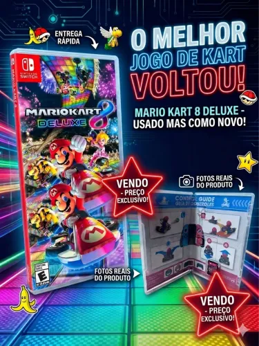 Mário Kart 8 Deluxe - Mídia Física 