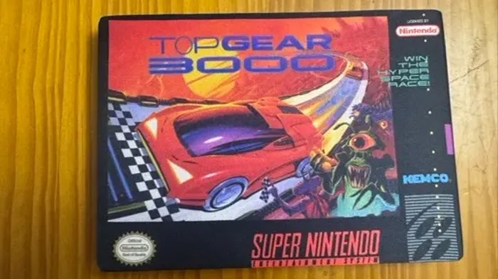 Arte retrô Top Gear 3000 para parede - peça artesanal 21x15