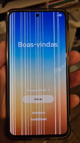 Galaxy S21FE 5G com listras na tela