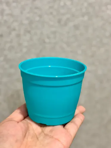 Mini Vaso Aquarela de Plástico (Unidade) | Vaso Decorativo Colorido