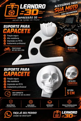 Suporte para capacete e portas chaves