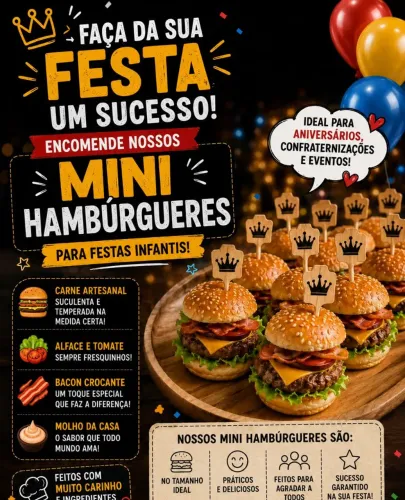 Mini hambúrguer