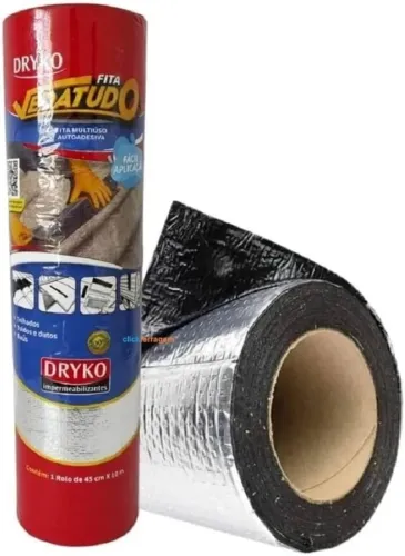 Manta Asfáltica Aluminizada Multiuso Auto Adesiva Super Fita 