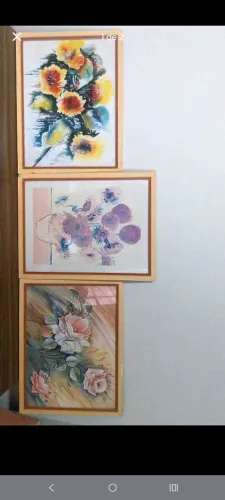 Lindo conjunto de quadros medidas 32x42 cm