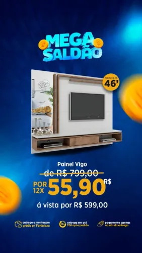Promoção! Painel Vigo - Entrega e montagem grátis pra Fortaleza 