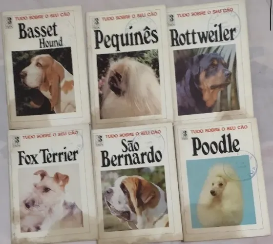 6 Revistas "Tudo sobre o seu Cão" - Editora do Três - Anos 80 - Raridades