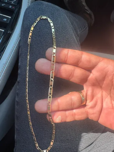 Corrente Maciça Ouro 18k Piastrini 60cm