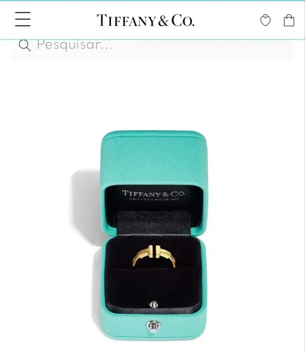 Anel aliança ouro Tiffany & Co