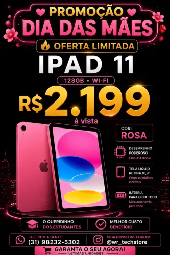 iPad 11 Rosa | Com garantia Apple | LACRADO!