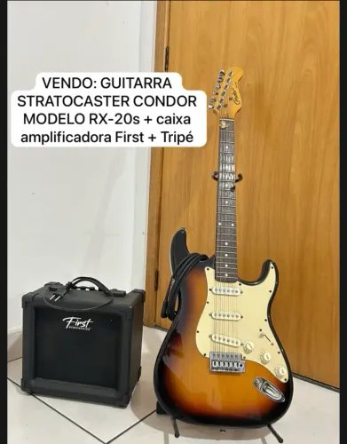 Guitarra Condor RX-20s + Caixa amplificadora + Tripé + Cabo