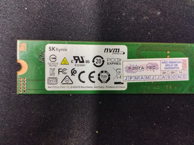 Nvme M.2 2280 Rápido Saúde 100% Semi-novo Só Venda
