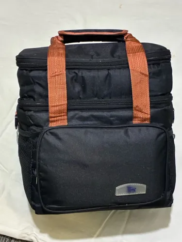Bolsa Térmica para Marmita Oilin (Grande capacidade) - 2 Compartimentos + Bolso Frontal