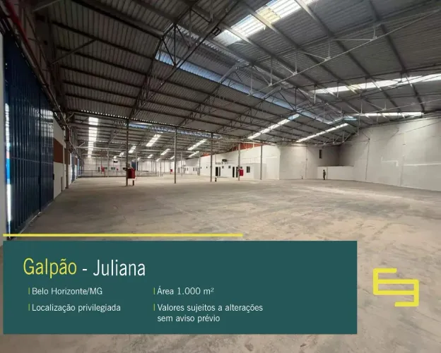 Galpão para alugar em Belo Horizonte MG no bairro Juliana