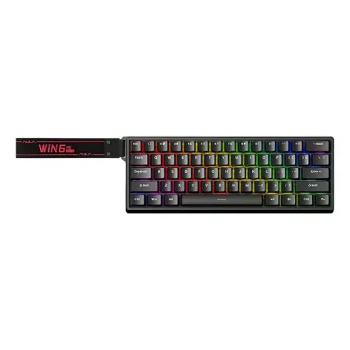 Teclado Magnético Aula WiN 60 HE Gamer switch gray wood magnetic