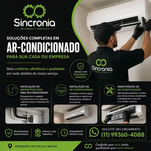 Instalação de ar-condicionado