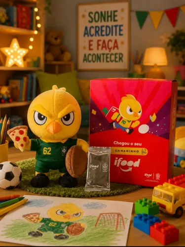 Pelúcia Canarinho Brasil - Ifood copa 1962