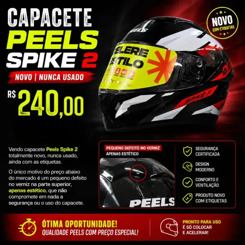 Capacete Peels Spike - Tamanho 60| Nunca Usado