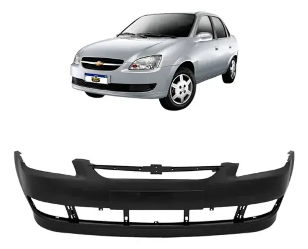 Parachoque Dianteiro Corsa Classic 2011 A 2016 Com Furo Preto