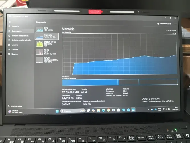 R15M POSITIVO 16GB DE RAM 256GB