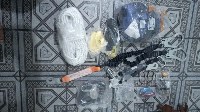 Cinto paraquedista, profissional completo.