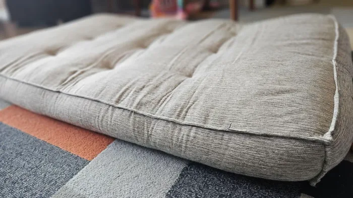 Futon alto em Linho cinza 2 unidades 1,20 x 80 