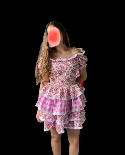 Vestido junino luxo adulto P/M