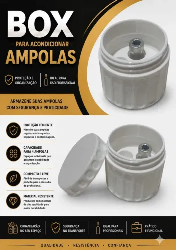 Box redonda para ampolas 