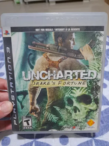 Uncharted PS3 caixa vazia com encarte e manual