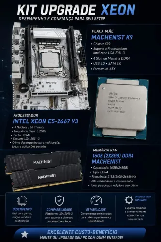 XEON 2667 V3 + 16 DE RAM