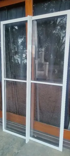 Porta de Correr em Alumínio com Vidro Completa -1,23×2,15