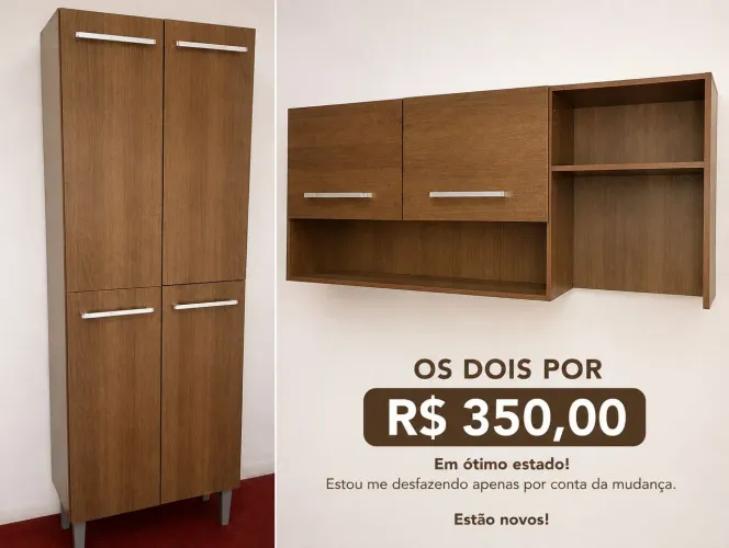 Armários de Cozinha em Ótimo Estado - Conjunto por R$ 350