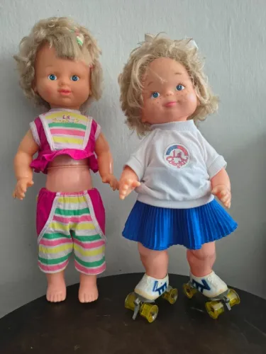 Lote Bonecas Antigas Lu Colegial E Lu Bambolê Mplastic - Anos 90 Para Restauro