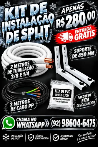 Materiais de instalação de split