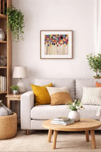 Jardim de Encontros - pintura abstrata contemporânea