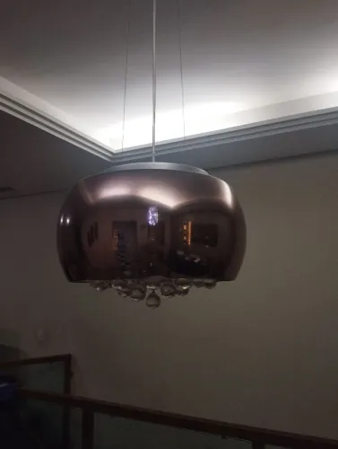 Lustre pendente cristal moderno 35 cm