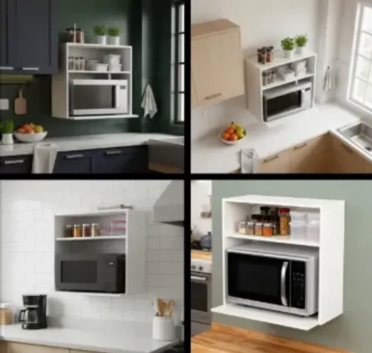 Suporte Duplo Micro-ondas e Forno Elétrico Branco