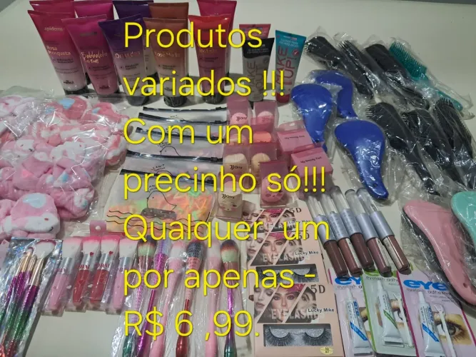 Vendo lote de ACESSÓRIOS, COSMÉTICOS e MAQUIAGENS para REVENDA
