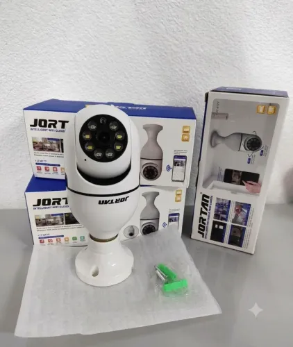 CÂMERA LAMPADA WIFI 360 VISAO NOTURNA COMPLETA