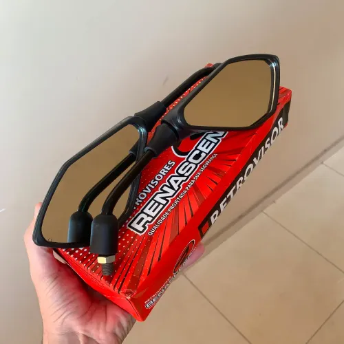 Retrovisor kawasaki z400 mini modelo esportivo (honda e yamaha)
