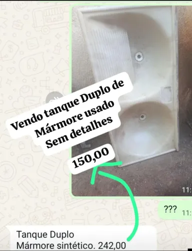 Tanque Duplo de mármore