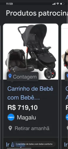 Carrinho e bebê conforto