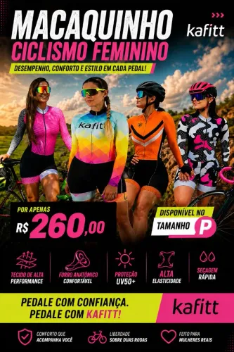 Macaquinho ciclismo feminino