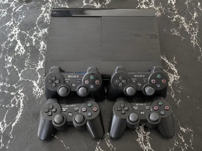 Ps3 Completo Tudo funcionando, 4 controles e cabo ok