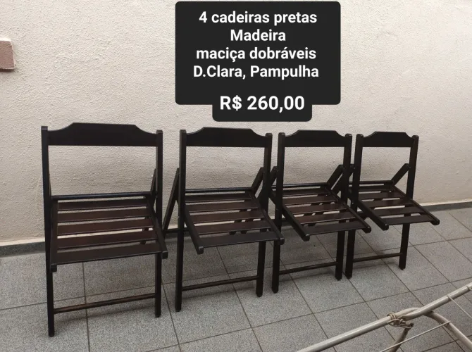 Cadeiras madeira dobráveis