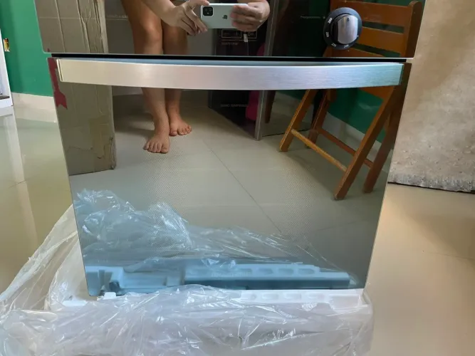 Forno a Gás Brastemp-Inox e preto